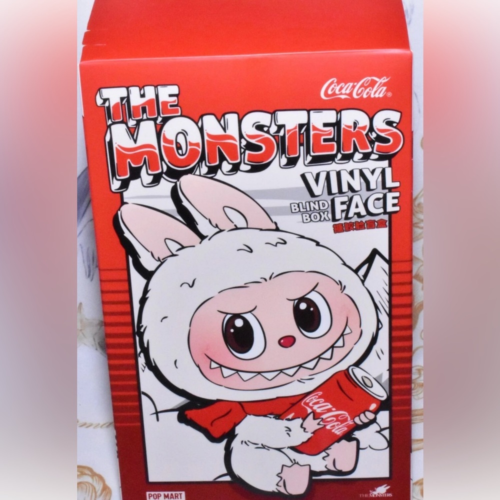 ❥❥NEW Authentic Pop Mart Coca-Cola Labubu Plush & Vinyl Face Pendant Figure ❥❥